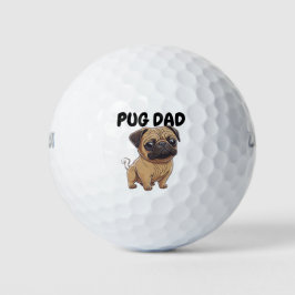 Pelotas De Golf Día del Padre de Papá Pug