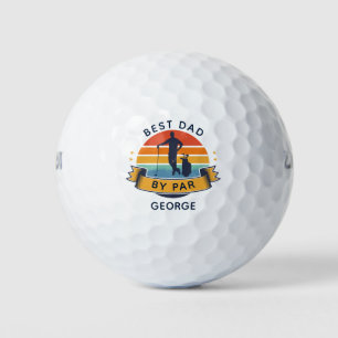 Pelotas De Golf Día Del Padre Mejor Papá Por Personalizado Par Ret