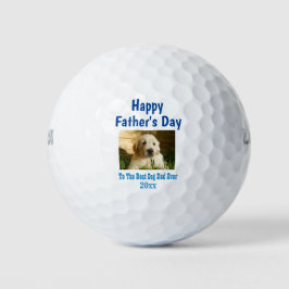 Pelotas De Golf Día del Padre Perro Papá La Mejor Foto de Mascota