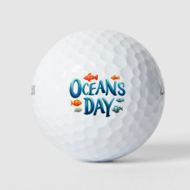 Pelotas De Golf Día Mundial de los Océanos - Celebración del Día d