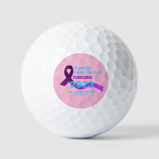 Pelotas De Golf Día Mundial del Cáncer en Guay | No estás solo de  (Anverso)