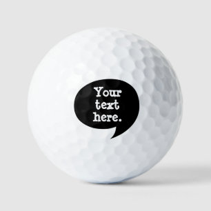 Pelotas De Golf Diálogo de Cómic Retro con Trama de Mediotono Pelo