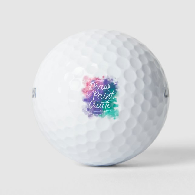 Pelotas De Golf Dibujar, pintar, crear (Anverso)