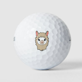 Pelotas De Golf Dibujo de cara de llamada cuta