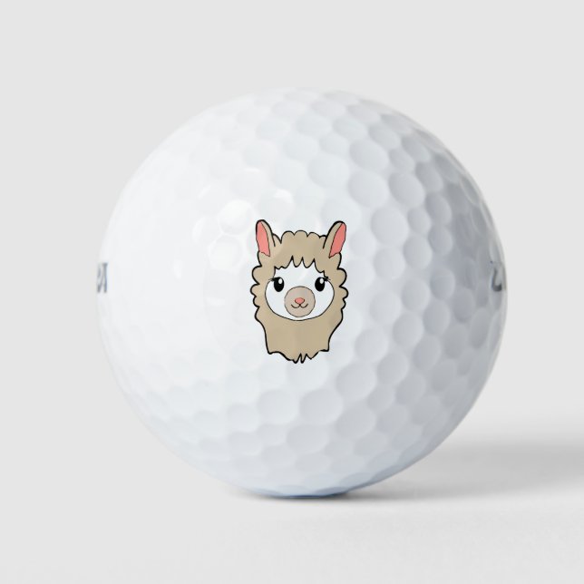 Pelotas De Golf Dibujo de cara de llamada cuta (Anverso)