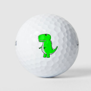 Pelotas De Golf Dibujo de dinosaurio verde lindo
