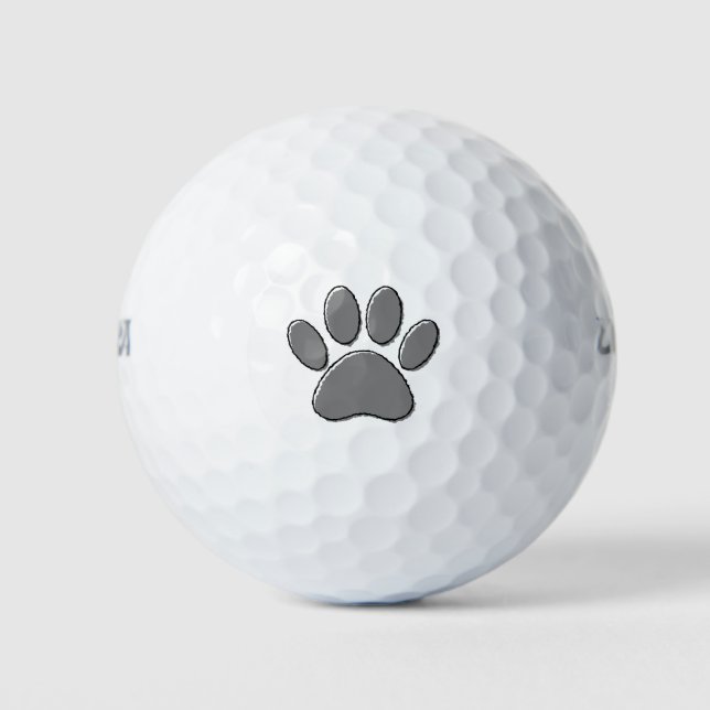 Pelotas De Golf Dibujo de gráfico de cachorros (Anverso)
