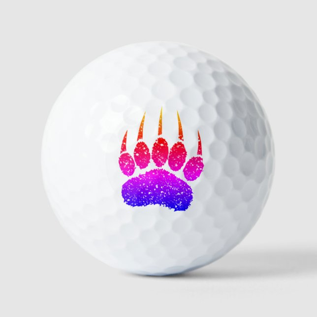 Pelotas De Golf Dibujo de impresión de la hoja de Purpurina arcoir (Anverso)