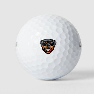 Pelotas De Golf Dibujo de retrato de Rottweiler