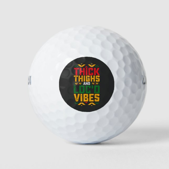 Pelotas De Golf Diecinueve Thick Locd Vibes Afroamericano (Anverso)