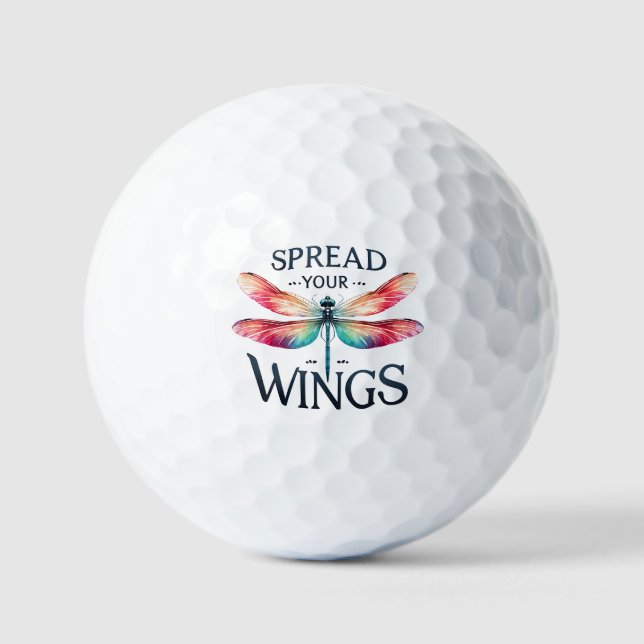 Pelotas De Golf Difunde tus alas - Dragonfly artístico (Anverso)