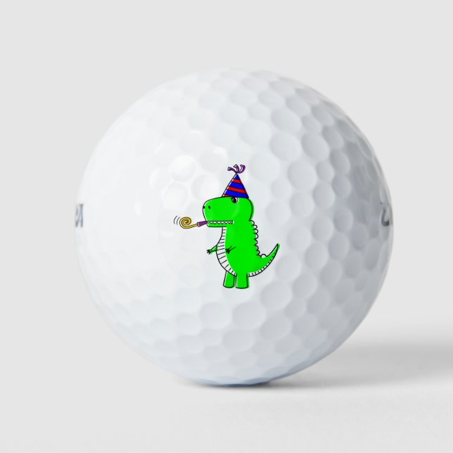 Pelotas De Golf Dinosaurio Cute Happy Birday (Anverso)