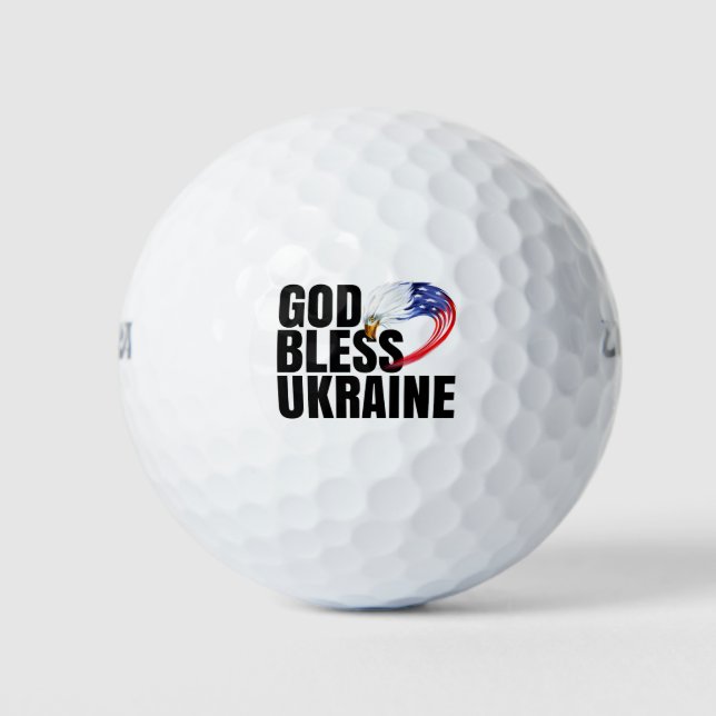 PELOTAS DE GOLF DIOS BENDE A UCRANIA, APOYAMOS A UCRANIA (Anverso)