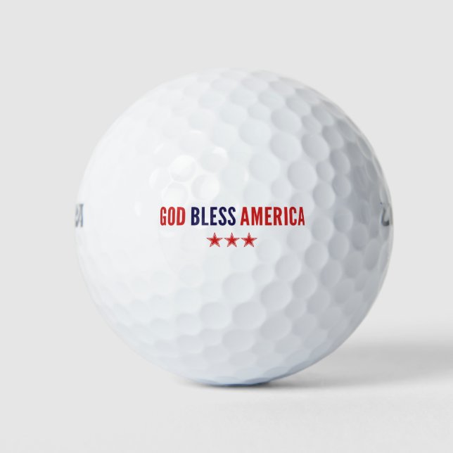 Pelotas De Golf Dios bendiga a Estados Unidos (Anverso)
