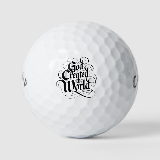 Pelotas De Golf Dios creó el mundo (Anverso)