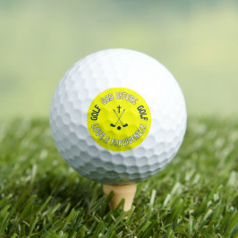 Pelotas De Golf Dios cristiano ofrece amor perdón cruz amarillo