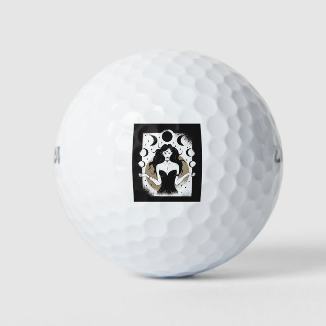 Pelotas De Golf Diosa lunar (Anverso)