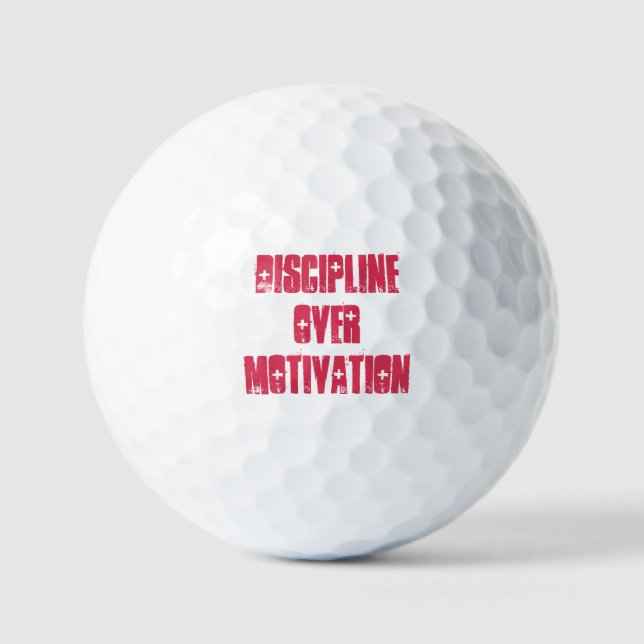 Pelotas De Golf Disciplina sobre motivación  (Anverso)