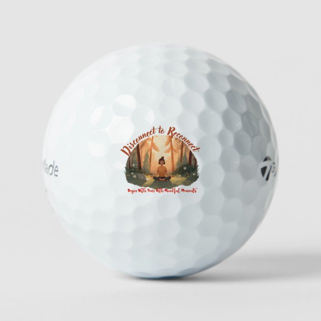 Pelotas De Golf Disconnect to reconnect forest meditation art (Anverso)