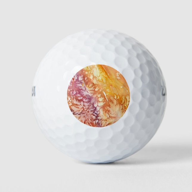Pelotas De Golf Diseño abstracto de Apricot Rosa (Anverso)