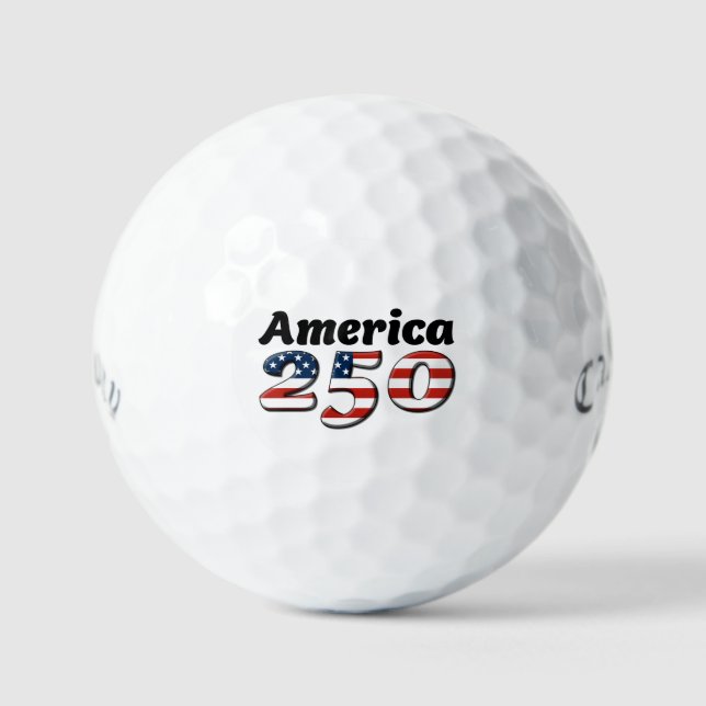 Pelotas De Golf Diseño América 250 (Anverso)