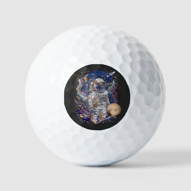 Pelotas De Golf Diseño astronauta (Anverso)