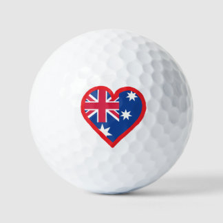 Pelotas De Golf Diseño de bandera australiana roja, azul y blanca 
