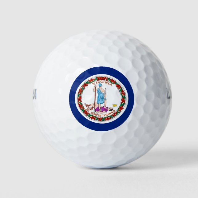 Pelotas De Golf Diseño de bandera del estado de Virginia (Anverso)