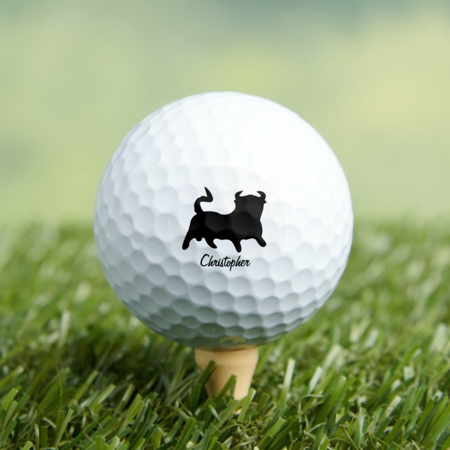 Pelotas De Golf Diseño de Black Bull (Camiseta in situ)