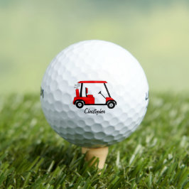 Pelotas De Golf Diseño de Buggy de Golf Rojo