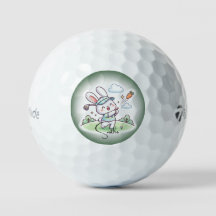 Diseño de conejito golfista lindo