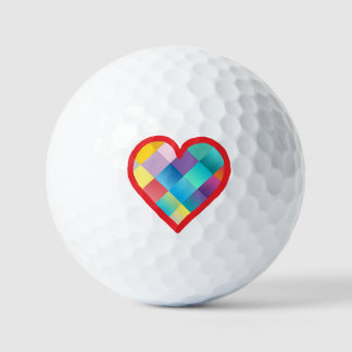 Pelotas De Golf Diseño de Corazón Multi Color
