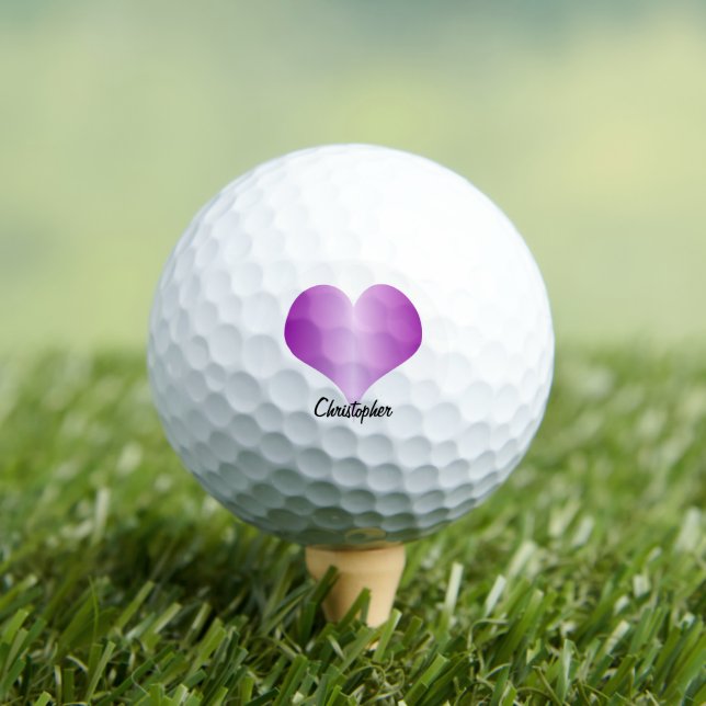 Pelotas De Golf Diseño de Corazón Personalizado (Camiseta in situ)