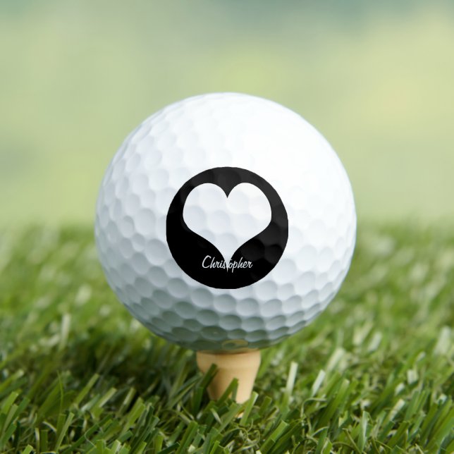 Pelotas De Golf Diseño de Corazón Personalizado (Camiseta in situ)