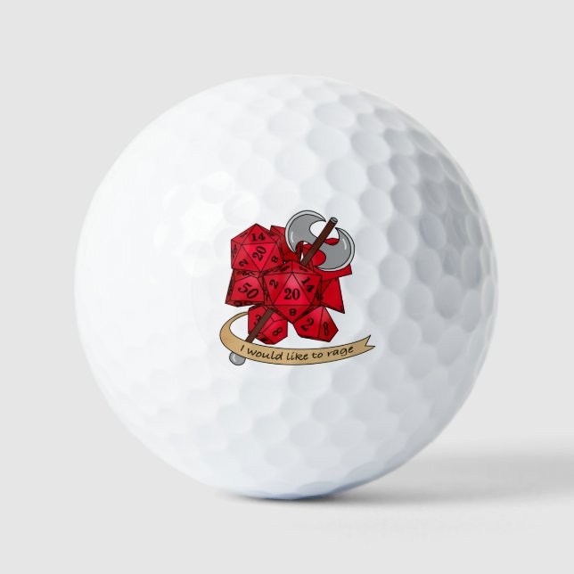Pelotas De Golf Diseño de dados bárbaros (Anverso)