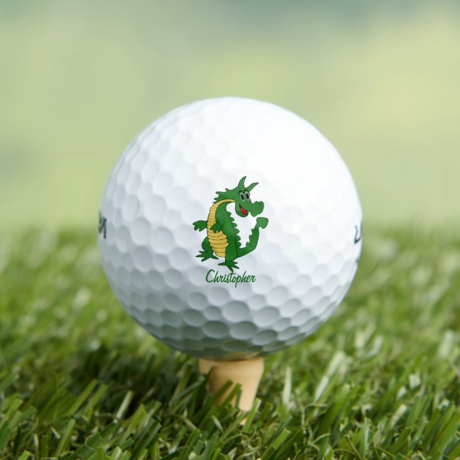 Pelotas De Golf Diseño de Dragón Verde (Camiseta in situ)