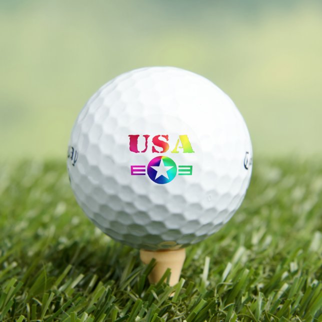 Pelotas De Golf Diseño de EE.UU., regalos Personalizados, llamada  (Camiseta in situ)