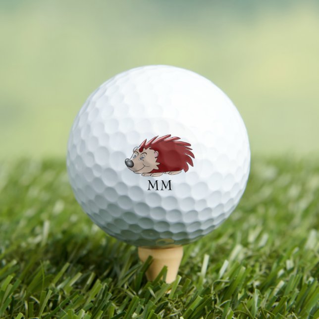 Pelotas De Golf Diseño de erizo Monogramado (Camiseta in situ)