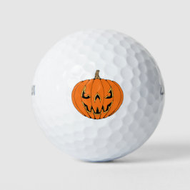 Pelotas De Golf Diseño de Halloween de Jack-o'-Lantern espeluznant