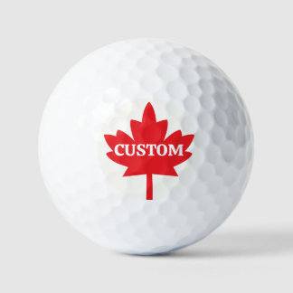 Pelotas De Golf Diseño de hoja de arce roja y blanca canadiense co