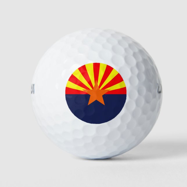 Pelotas De Golf Diseño de la bandera de ARIZONA - (Anverso)