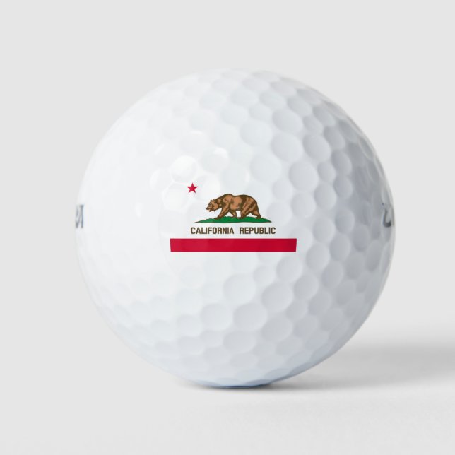 Pelotas De Golf Diseño de la bandera del estado de California (Anverso)