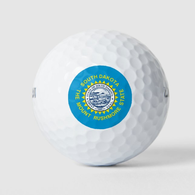 Pelotas De Golf Diseño de la bandera del estado de Dakota del Sur (Anverso)