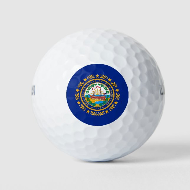 Pelotas De Golf Diseño de la bandera del estado de Hampshire (Anverso)