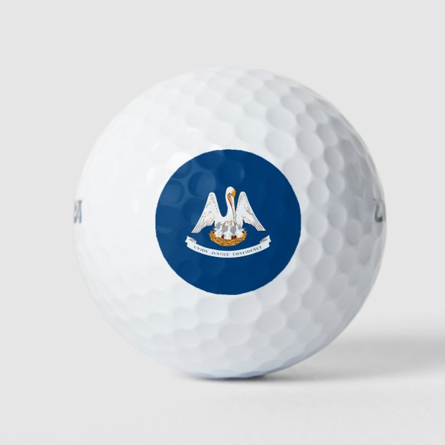 Pelotas De Golf Diseño de la bandera del estado de Louisiana (Anverso)