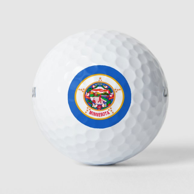 Pelotas De Golf Diseño de la bandera del estado de Minnesota (Anverso)