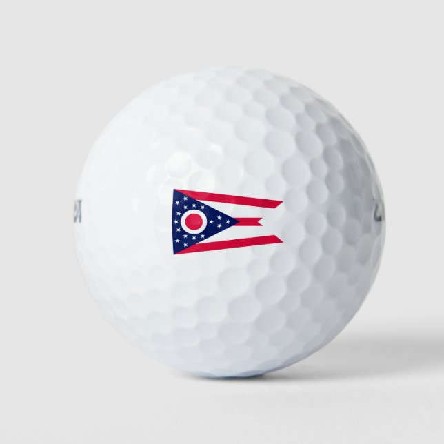 Pelotas De Golf Diseño de la bandera del estado de Ohio (Anverso)