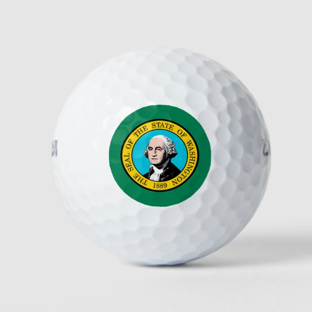Pelotas De Golf Diseño de la bandera del estado de Washington (Anverso)