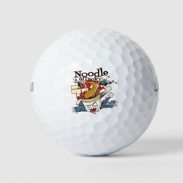Pelotas De Golf Diseño de la Copa Ramen Noodle (Anverso)