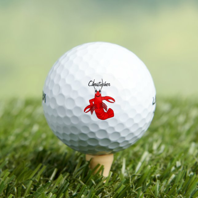 Pelotas De Golf Diseño de Langosta (Camiseta in situ)